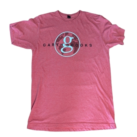 Garth Brooks T Shirt world tour red concert Casual Soft unisex sz M - Picture 5 of 7